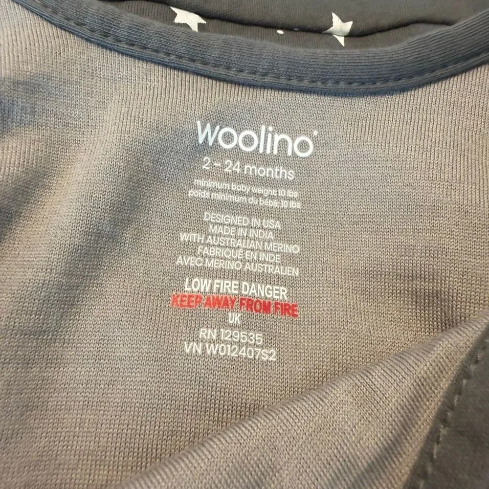 Woolino 4 Season Organic Cotton Merino Wool Wearable Blanket Size 2-24 Months